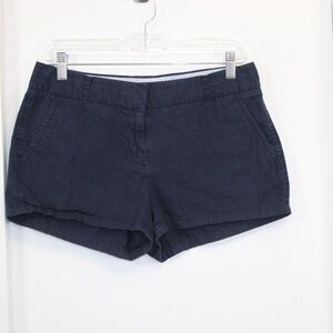 J. Crew Black Chino Denim‎ Zipper Slash Pocket Flat Front Womens Shorts Size 4